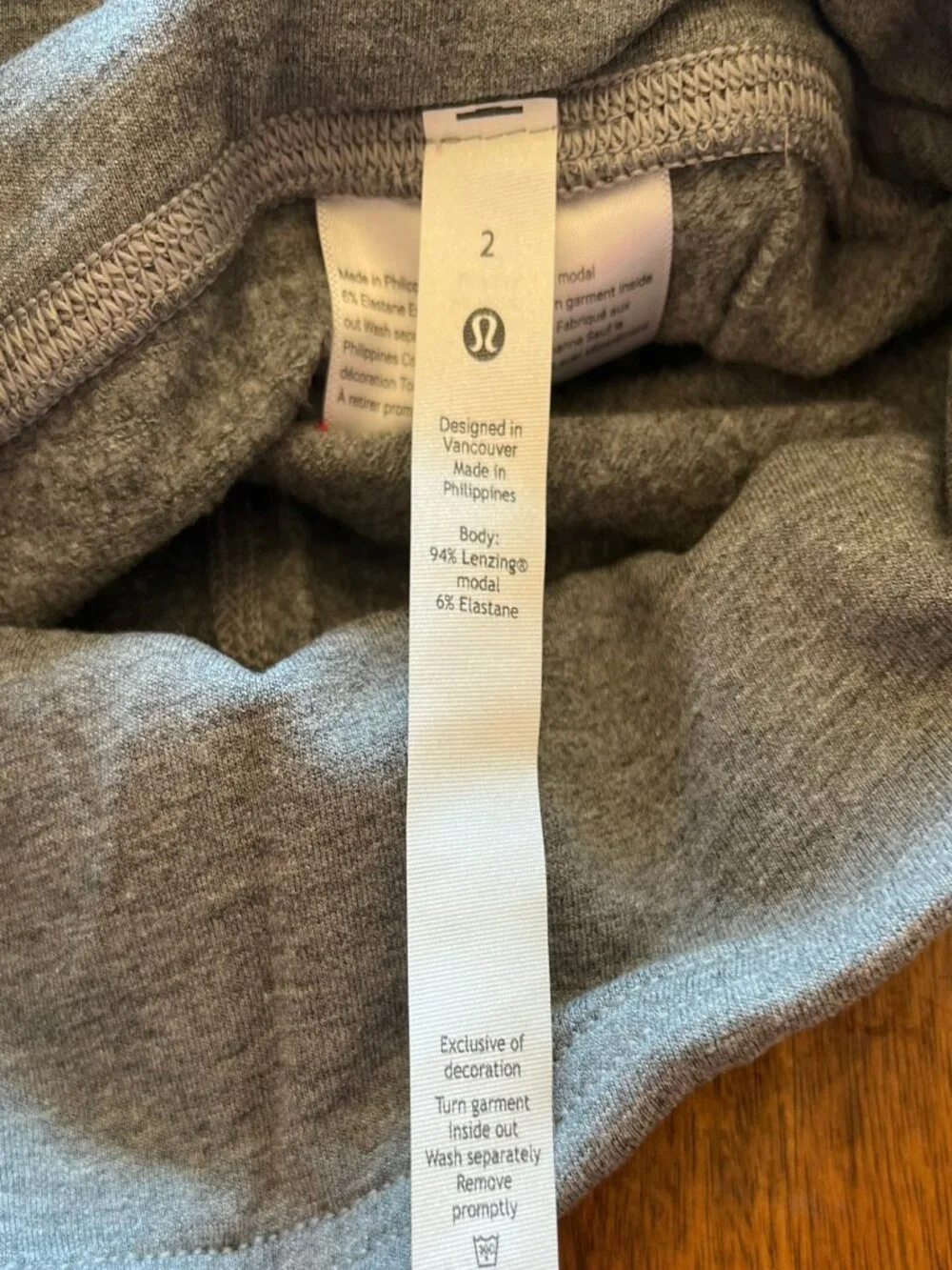 Lululemon Heathered Grey Cozy Knit Leggings Sz 2 Ribbed Ankle Cuffs